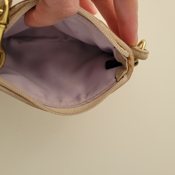 Coach champagne colored wristlet. - Picture 5 of 7